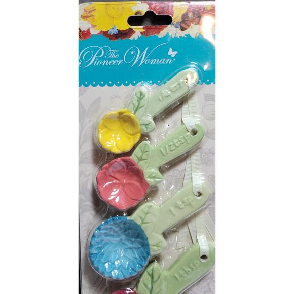 Pioneer Woman Stoneware Timeless Beauty Measuring Spoons Pack of 4 - Picture 2 of 5